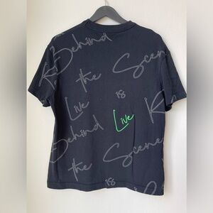 Zara Men’s Limited Edition Neon Print Black Green Cotton Tee Shirt